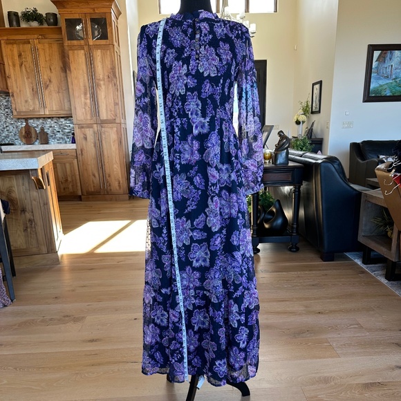 LOFT Smocked Long Sleeved Maxi Dress - Picture 3 of 6